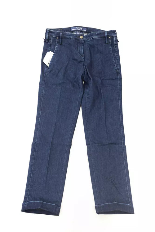 Jacob Cohen Blue Cotton Women Jeans - ClickThatClicks 
