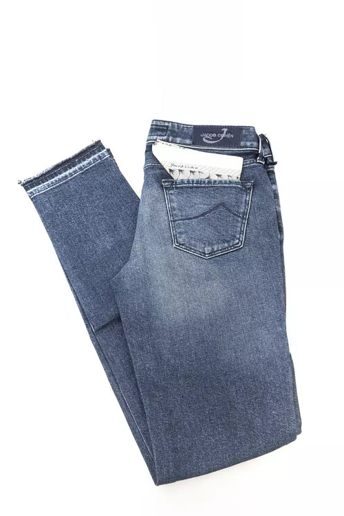 Jacob Cohen Blue Cotton Women Jeans - ClickThatClicks 