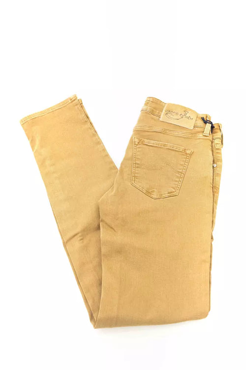 Jacob Cohen Beige Cotton Women Jeans - ClickThatClicks 