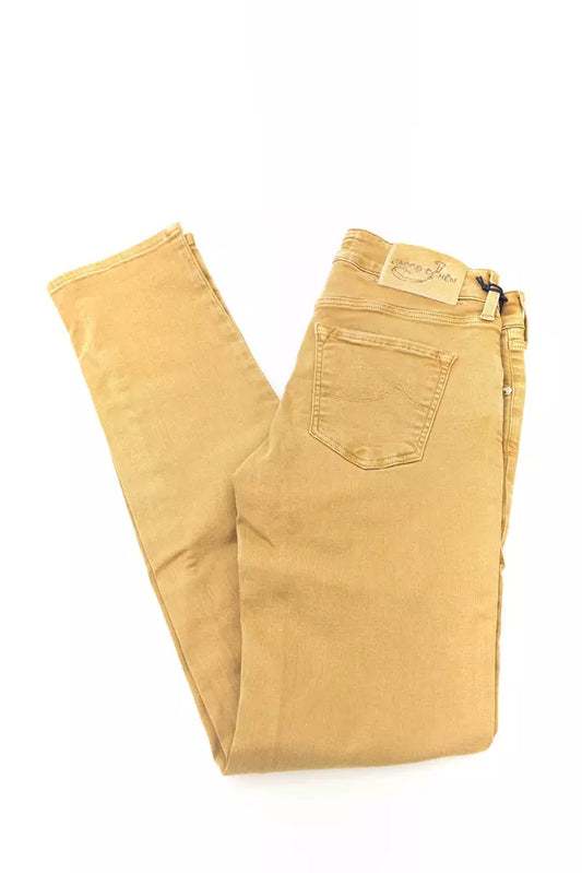Jacob Cohen Beige Cotton Women Jeans - ClickThatClicks 