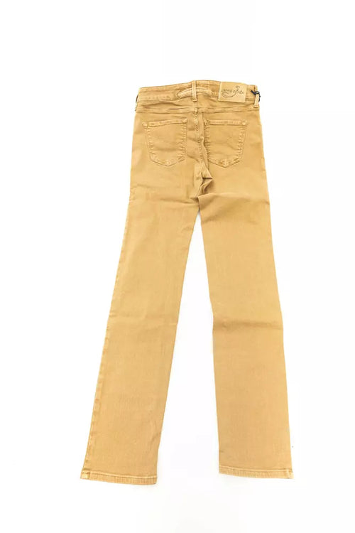 Jacob Cohen Beige Cotton Women Jeans - ClickThatClicks 
