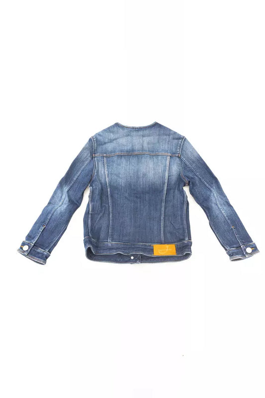 Jacob Cohen Blue Cotton Women Jacket - ClickThatClicks 