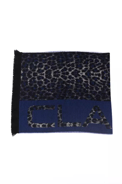 Cavalli Class Blue Wool Men Scarf - ClickThatClicks 