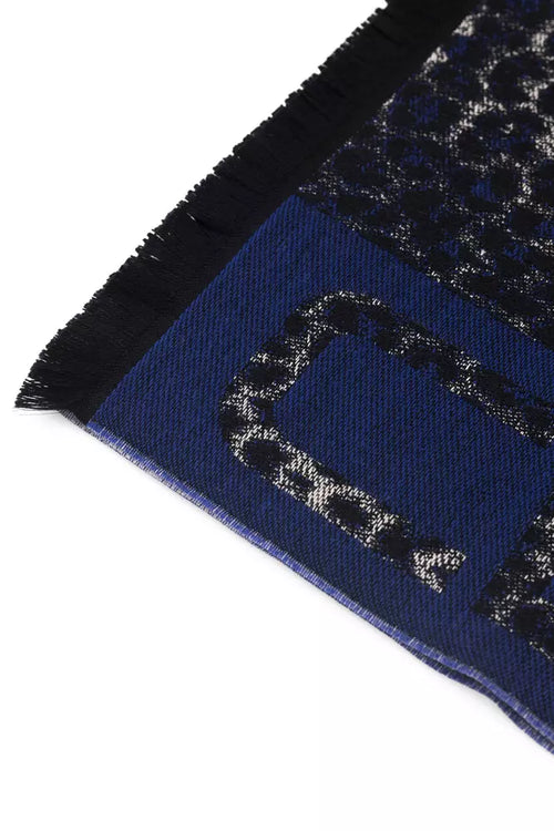 Cavalli Class Blue Wool Men Scarf - ClickThatClicks 