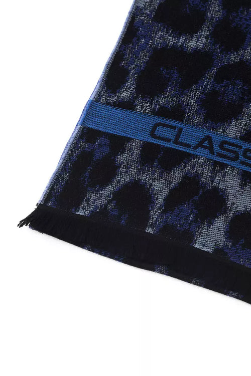 Cavalli Class Blue Wool Men Scarf - ClickThatClicks 