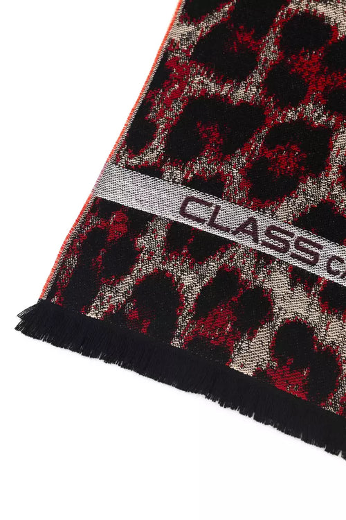 Cavalli Class Burgundy Wool Men Scarf - ClickThatClicks 