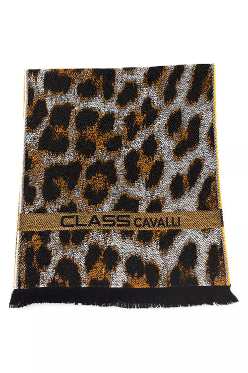 Cavalli Class Brown Wool Men Scarf - ClickThatClicks 
