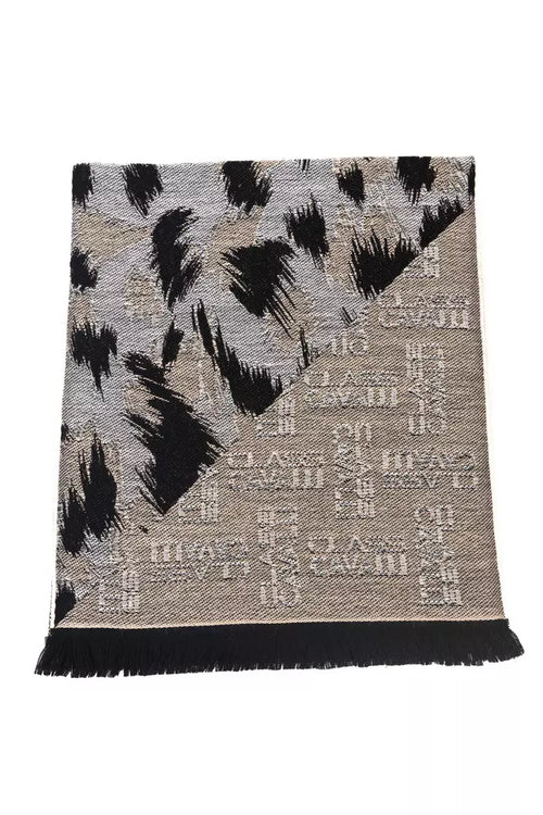 Cavalli Class Beige Wool Men Scarf - ClickThatClicks 
