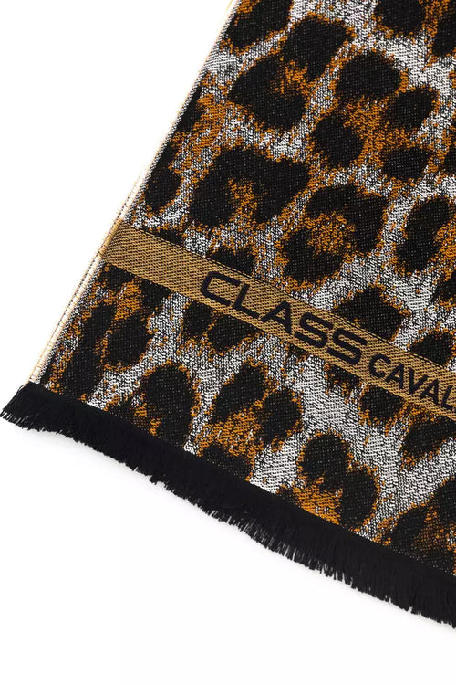 Cavalli Class Brown Wool Men Scarf - ClickThatClicks 