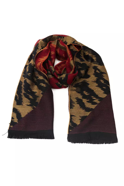 Cavalli Class Brown Wool Men Scarf - ClickThatClicks 