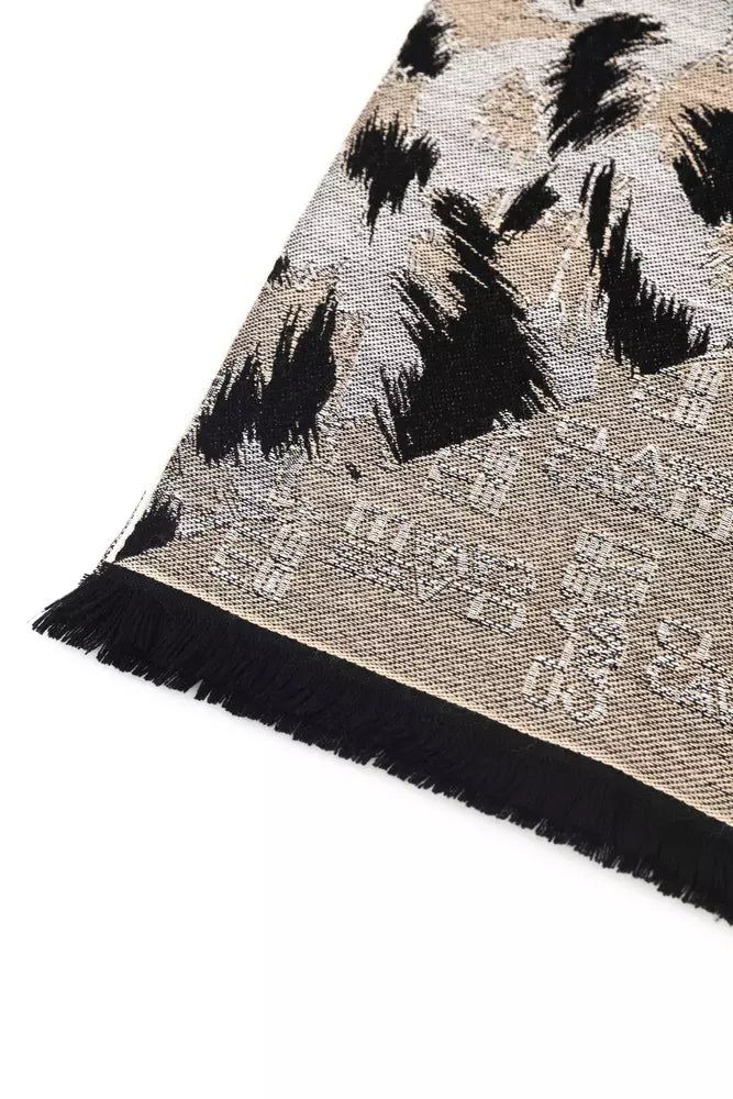 Cavalli Class Beige Wool Men Scarf - ClickThatClicks 