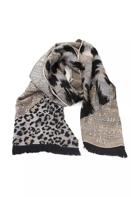 Cavalli Class Beige Wool Men Scarf - ClickThatClicks 