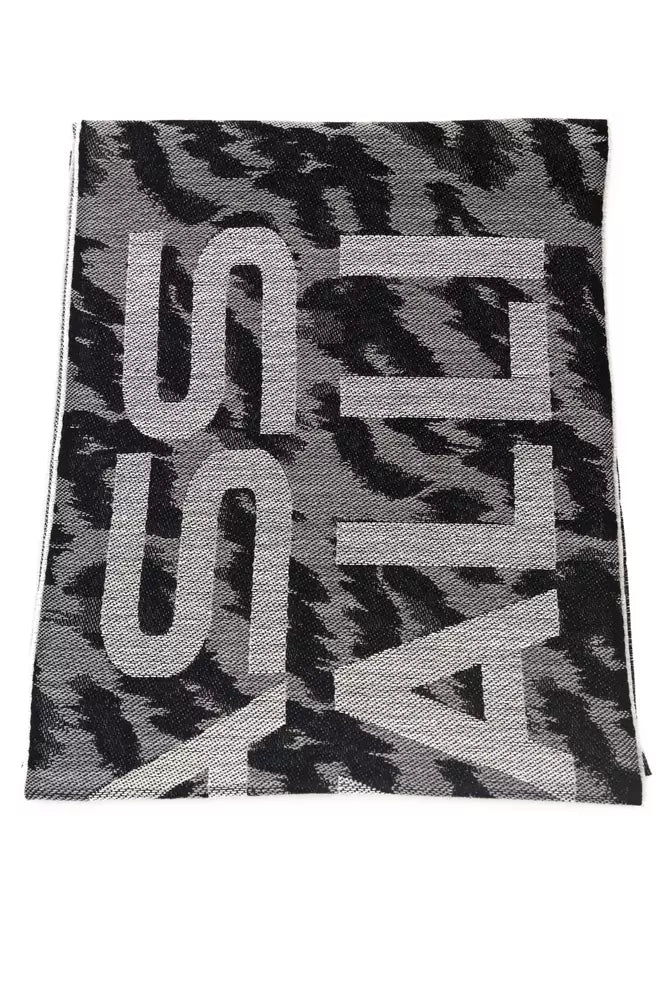 Cavalli Class Gray Wool Men Scarf - ClickThatClicks 