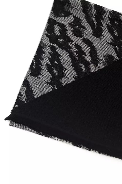 Cavalli Class Gray Wool Men Scarf - ClickThatClicks 
