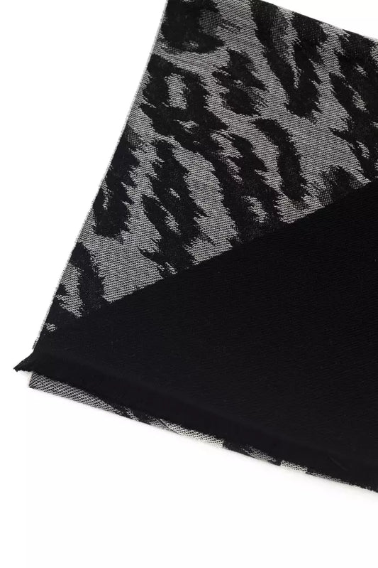Cavalli Class Gray Wool Men Scarf - ClickThatClicks 