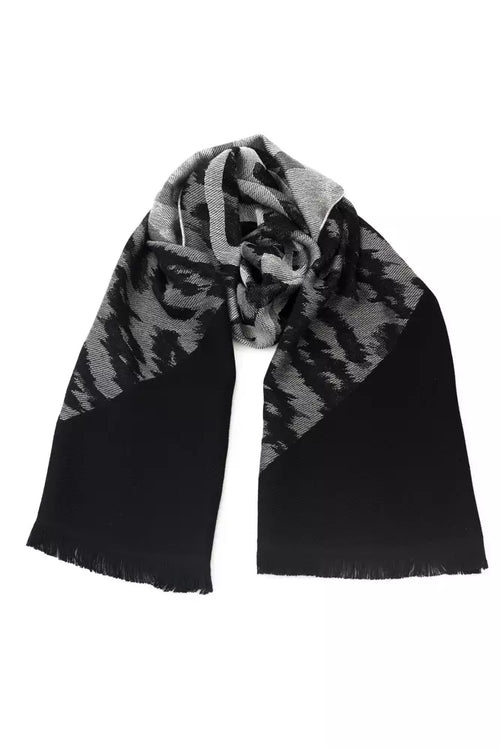 Cavalli Class Gray Wool Men Scarf - ClickThatClicks 