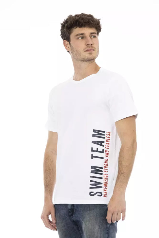 Bikkembergs White Cotton Men T-Shirt - ClickThatClicks 