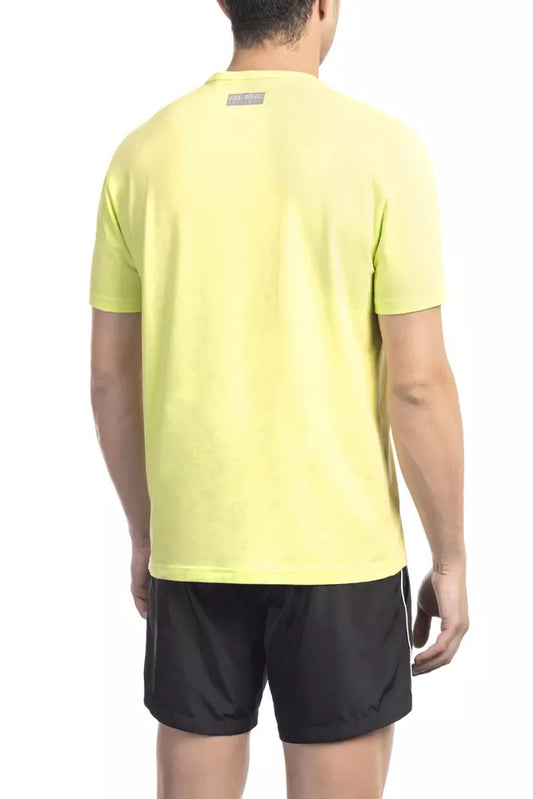 Bikkembergs Yellow Cotton Men T-Shirt - ClickThatClicks 