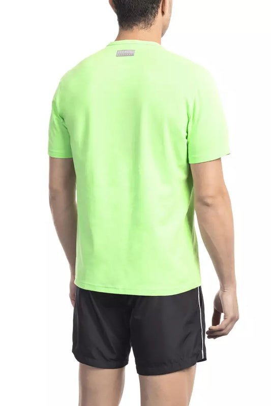 Bikkembergs Green Cotton Men T-Shirt - ClickThatClicks 