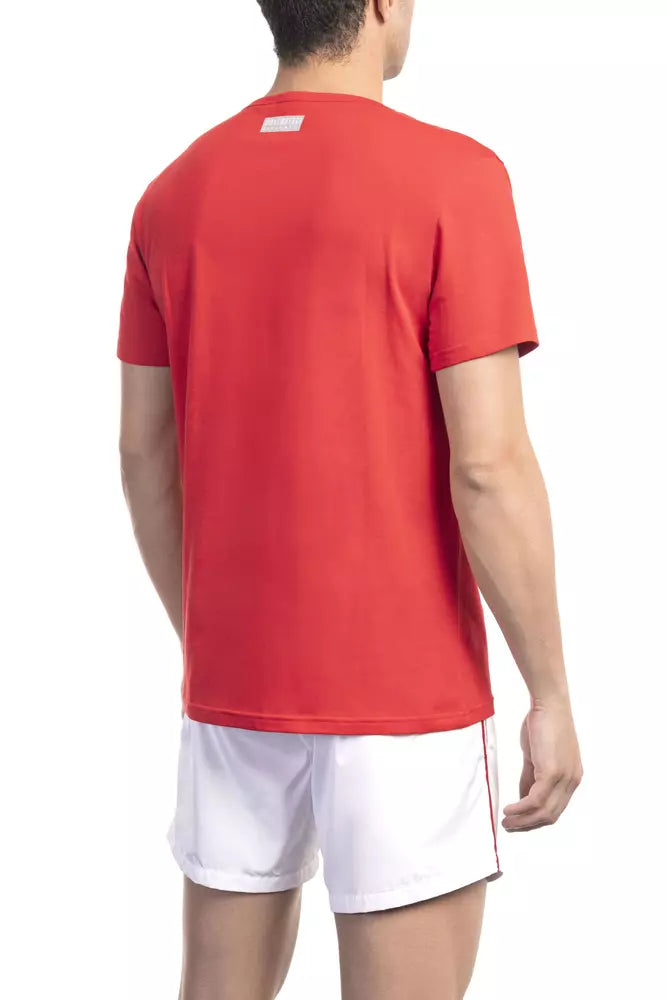Bikkembergs Red Cotton Men T-Shirt - ClickThatClicks 