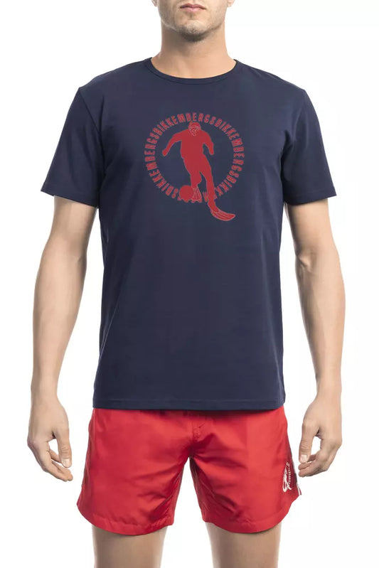 Bikkembergs Blue Cotton Men T-Shirt - ClickThatClicks 