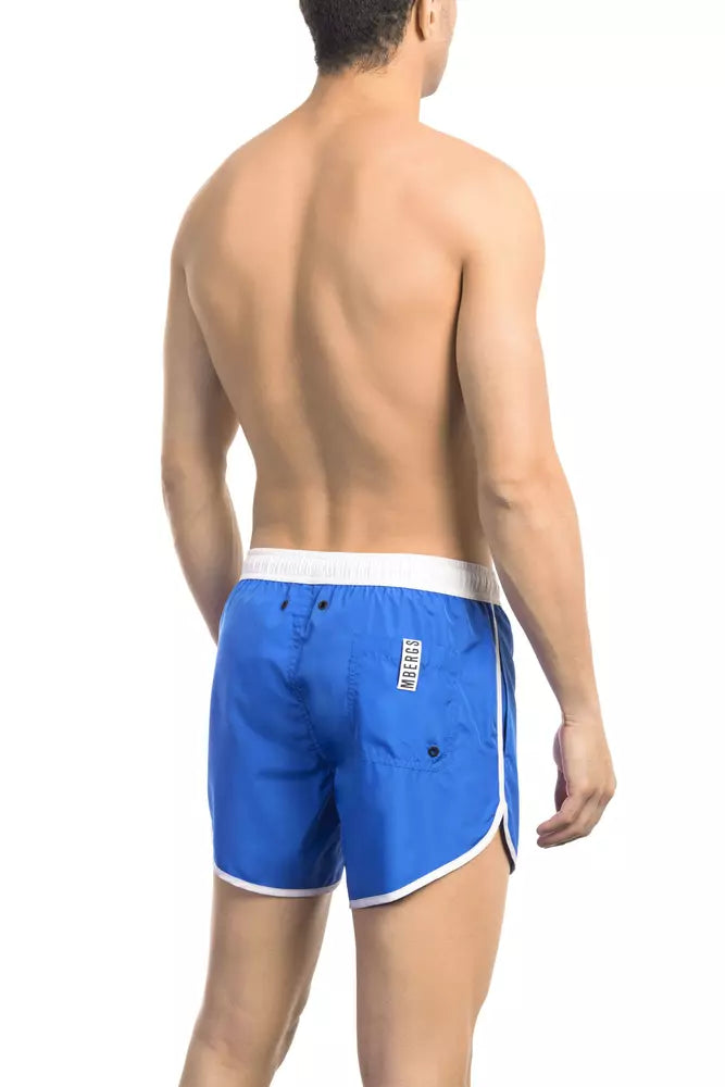 Bikkembergs Blue Polyester Men Swim Short - ClickThatClicks 