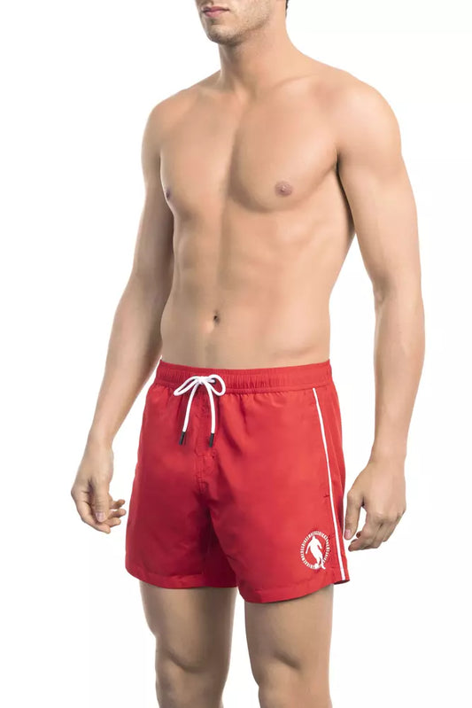 Bikkembergs Red Polyester Men Swim Short - ClickThatClicks 
