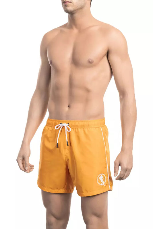 Bikkembergs Orange Polyester Men Swim Short - ClickThatClicks 