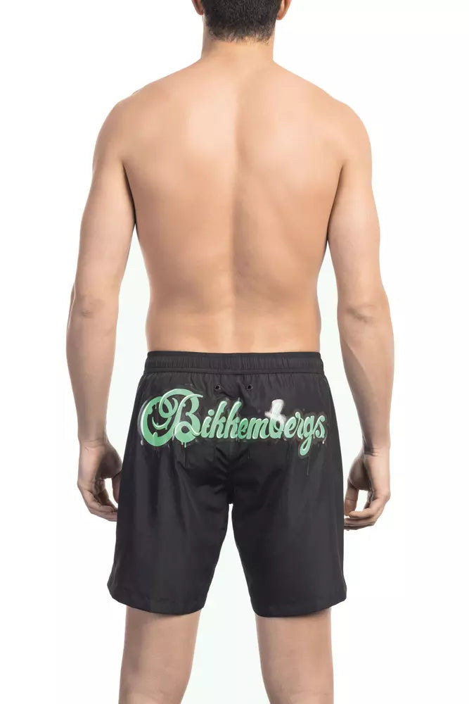 Bikkembergs Black Polyester Men Swim Short - ClickThatClicks 