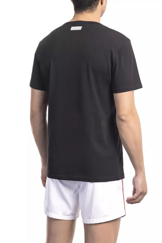 Bikkembergs Black Cotton Men T-Shirt - ClickThatClicks 