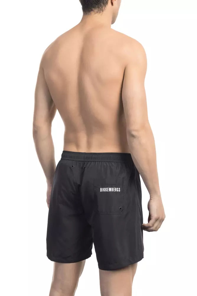 Bikkembergs Black Polyester Men Swim Short - ClickThatClicks 