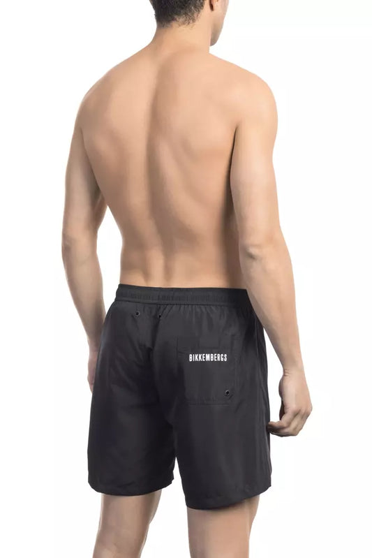 Bikkembergs Black Polyester Men Swim Short - ClickThatClicks 