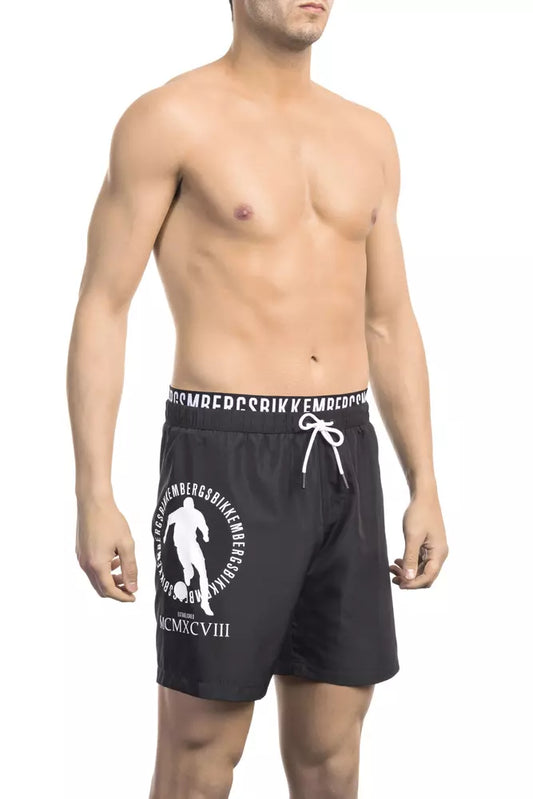 Bikkembergs Black Polyester Men Swim Short - ClickThatClicks 