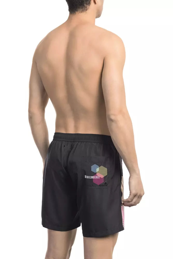 Bikkembergs Black Polyester Men Swim Short - ClickThatClicks 