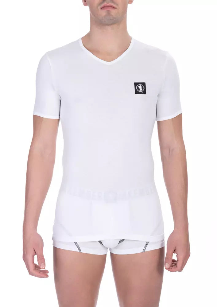 Bikkembergs White Cotton Men T-Shirt - ClickThatClicks 