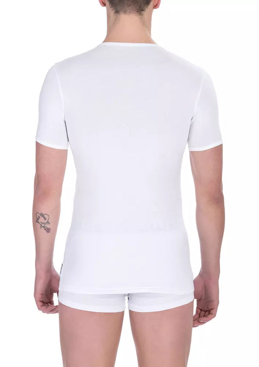 Bikkembergs White Cotton Men T-Shirt - ClickThatClicks 