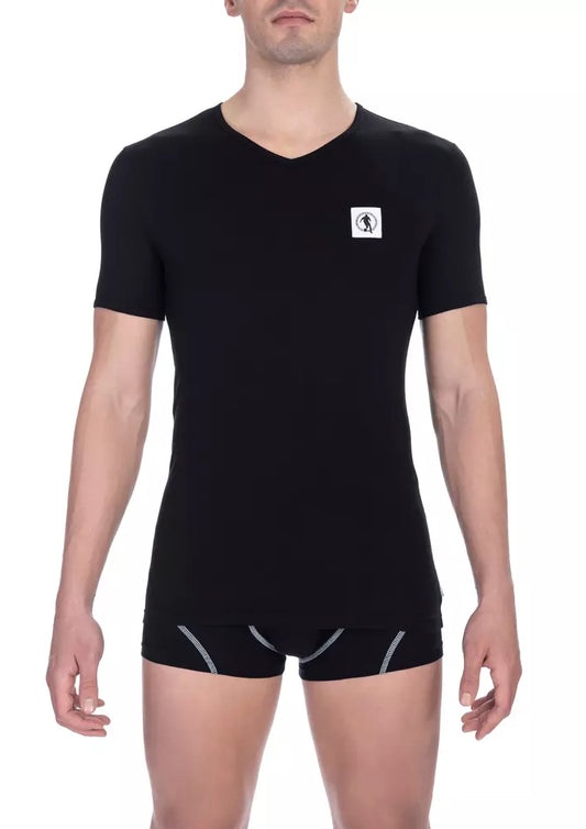 Bikkembergs Black Cotton Men T-Shirt - ClickThatClicks 
