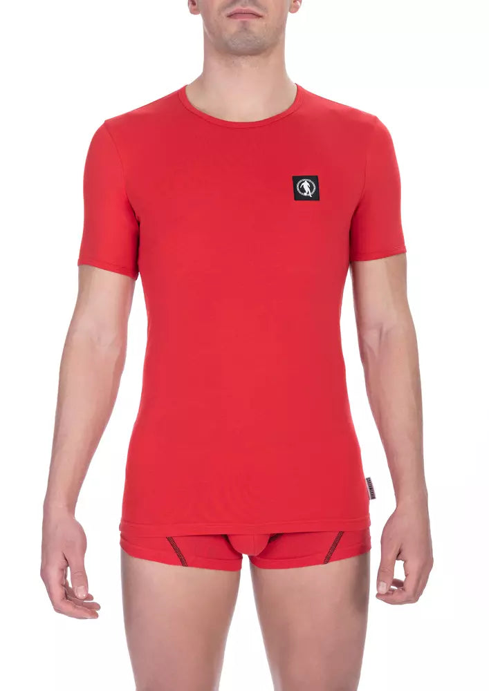 Bikkembergs Red Cotton Men's T-Shirt - ClickThatClicks 