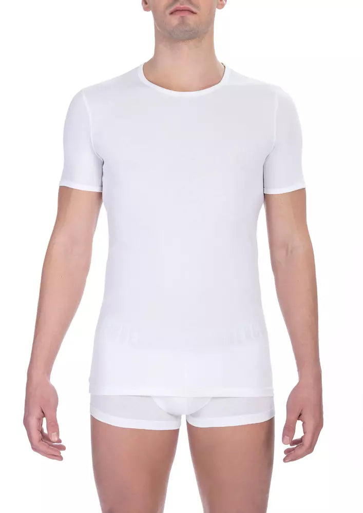Bikkembergs White Cotton Men's T-Shirt - ClickThatClicks 