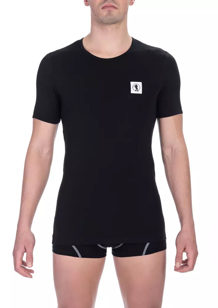 Bikkembergs Black Cotton Men T-Shirt - ClickThatClicks 