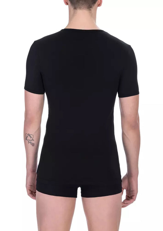 Bikkembergs Black Cotton Men T-Shirt - ClickThatClicks 