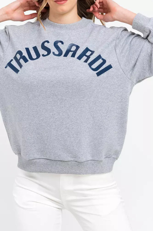 Trussardi Gray Cotton Women Sweatshirt - ClickThatClicks 