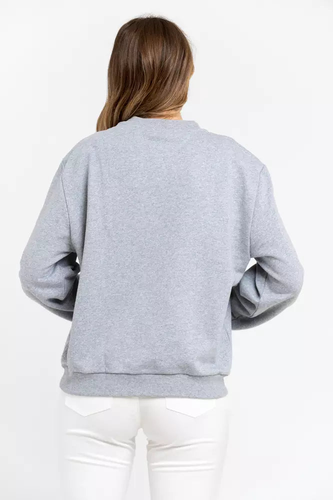 Trussardi Gray Cotton Women Sweatshirt - ClickThatClicks 