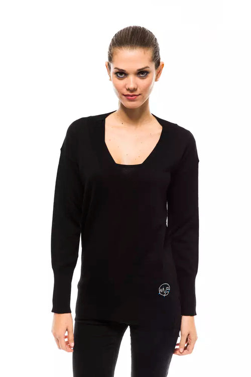 Montana Blu Black Wool Women Sweater - ClickThatClicks 