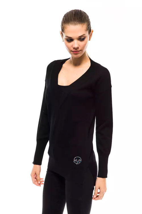 Montana Blu Black Wool Women Sweater - ClickThatClicks 