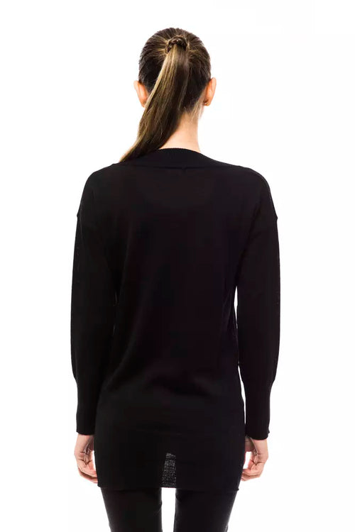 Montana Blu Black Wool Women Sweater - ClickThatClicks 