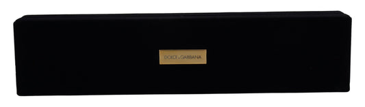 Dolce & Gabbana Black Velvet Logo Plaque Storage Bracelet Jewelry Box - ClickThatClicks 