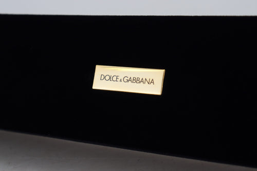 Dolce & Gabbana Black Velvet Logo Plaque Storage Bracelet Jewelry Box - ClickThatClicks 