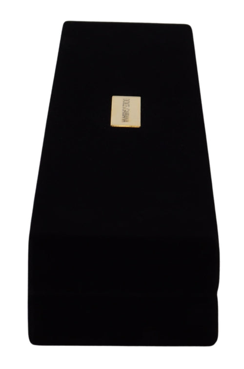 Dolce & Gabbana Black Velvet Logo Plaque Storage Bracelet Jewelry Box - ClickThatClicks 
