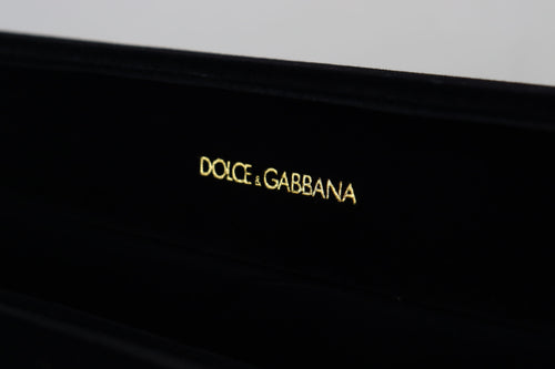 Dolce & Gabbana Black Velvet Logo Plaque Storage Bracelet Jewelry Box - ClickThatClicks 